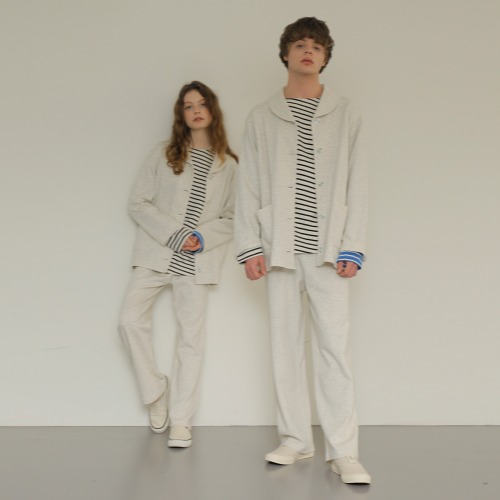 UHOWS Cotton Pajama Set_Grey