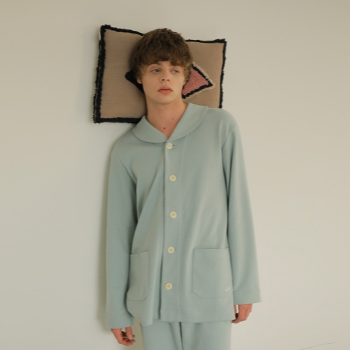 UHOWS Cotton Pajama Set for Men_Mint
